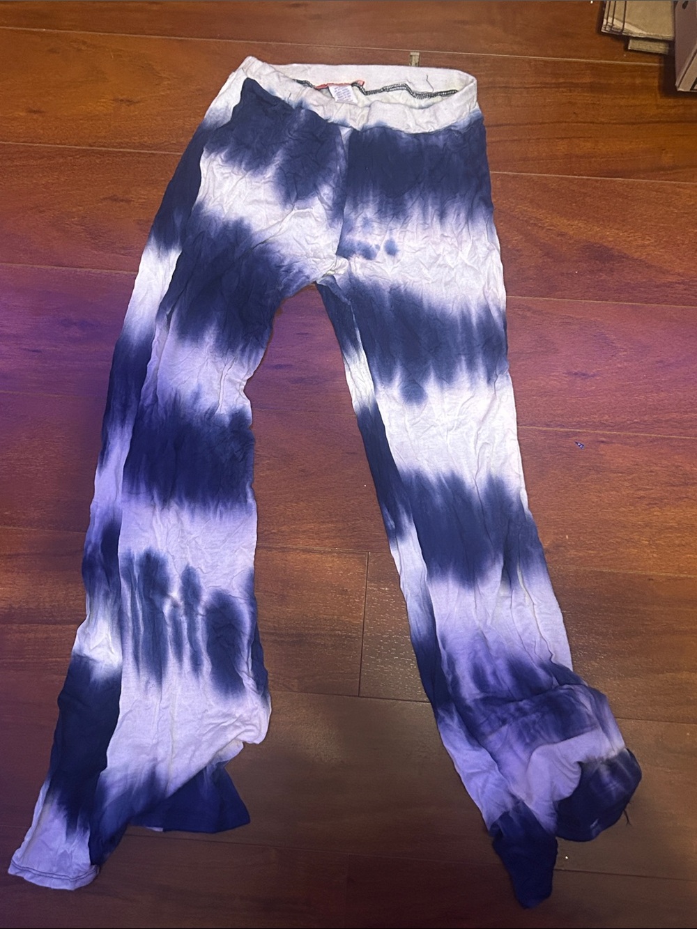 Women’sTie-Dye Lounge Pants - Navy & White